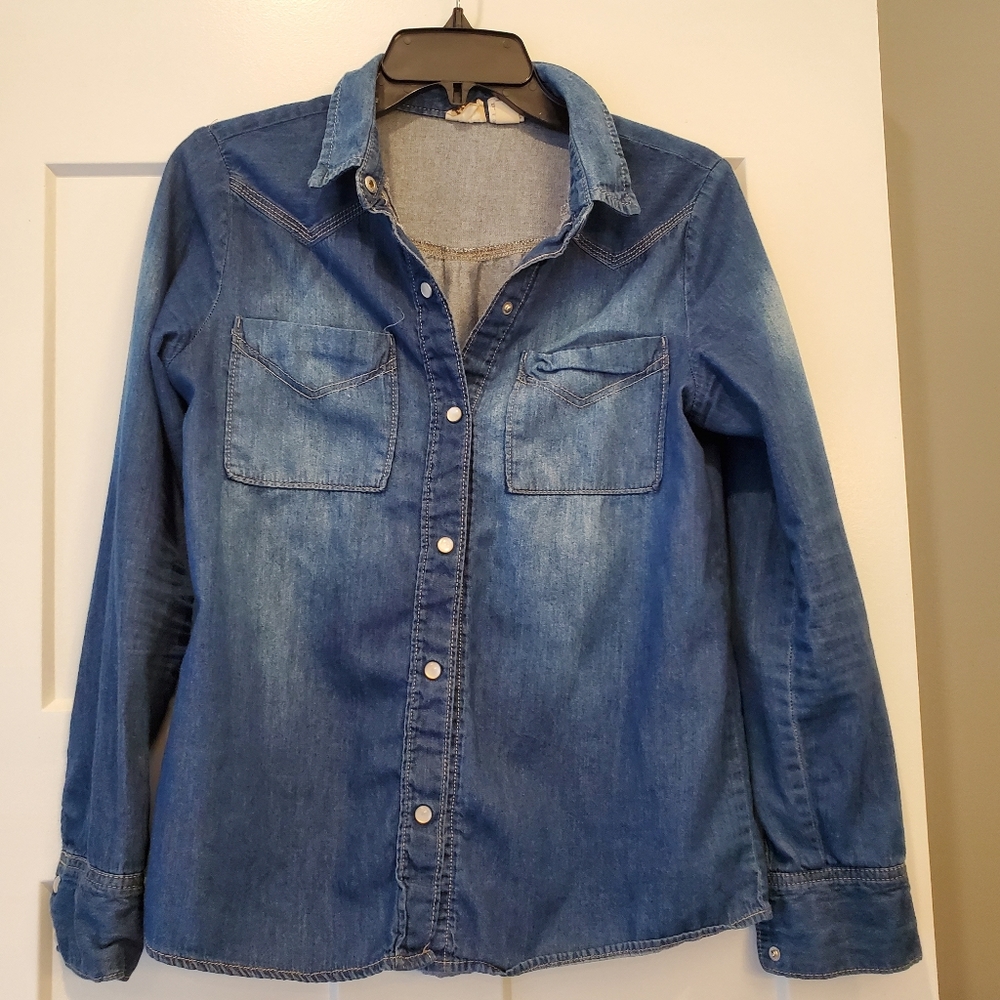 Mudd Button Up Jean Shirt